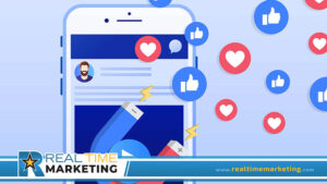 Social Media Account with Hearts and Thumbs up Reaction