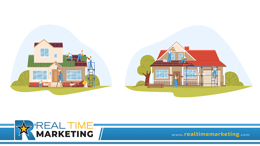 Roofers Working on Roof Repair and Replacement