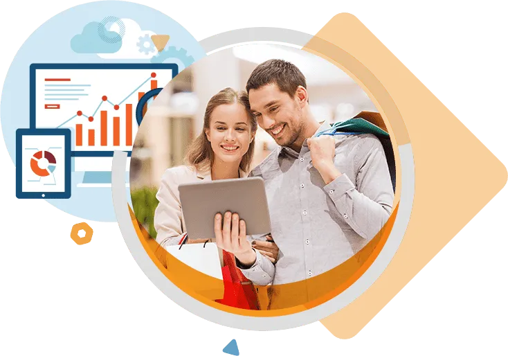 a man holding an ipad