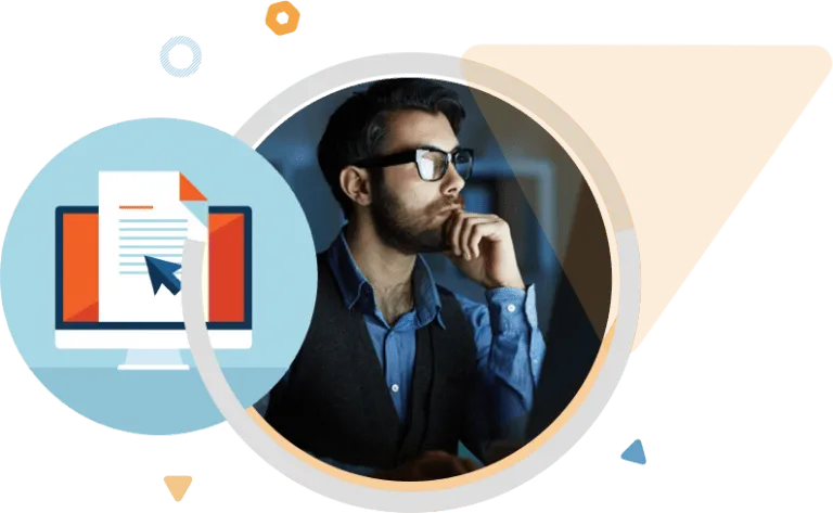 a man in business attire thinking