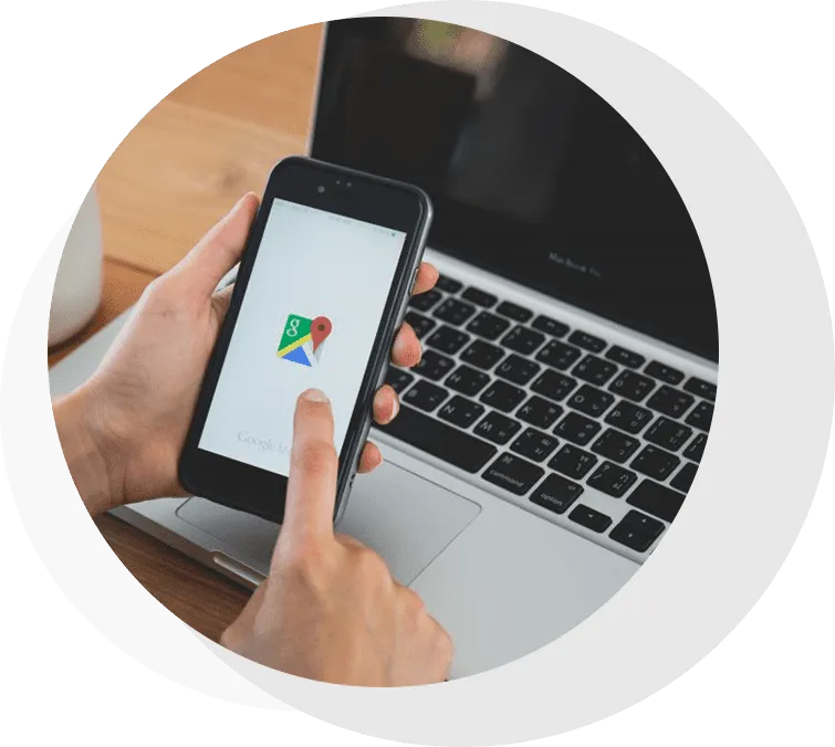 google maps icon on a phone