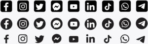 icons/logos of different social media platforms