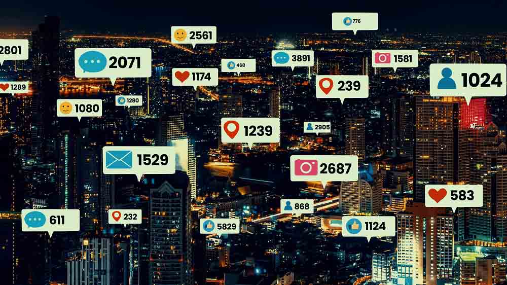 social media reacts from different places